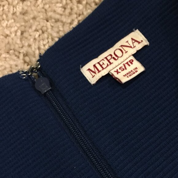 Merona Cyan Blue Cap Sleeve Fit & Flare Dress - Picture 10 of 16